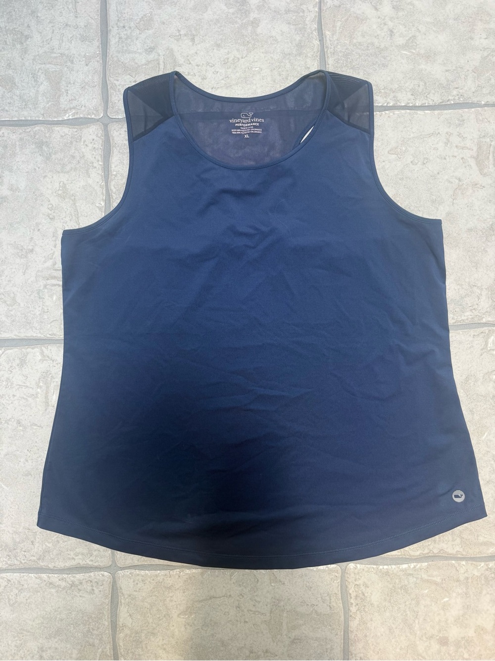 Vineyard Vines Navy Sleeveless Perfotmance Tank Top